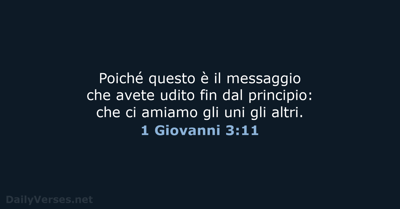 1 Giovanni 3:11 - NR06