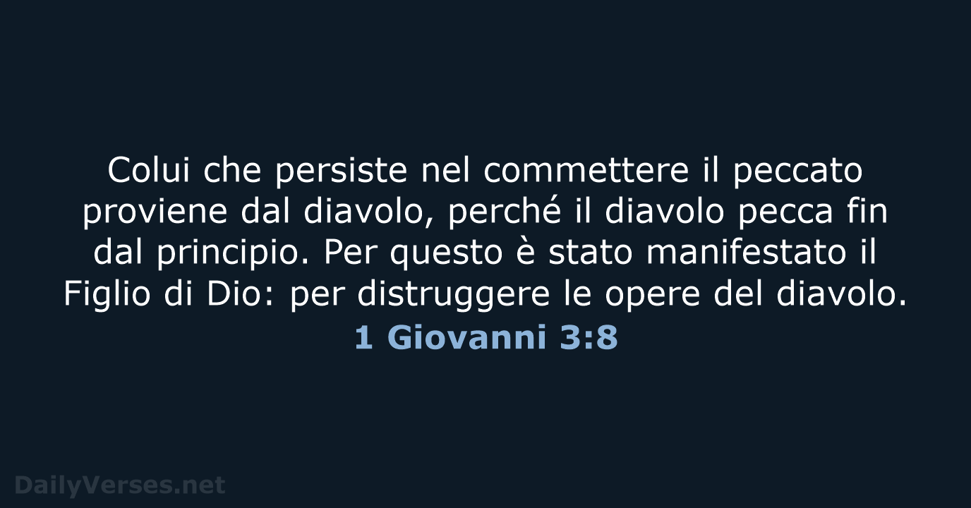 1 Giovanni 3:8 - NR06