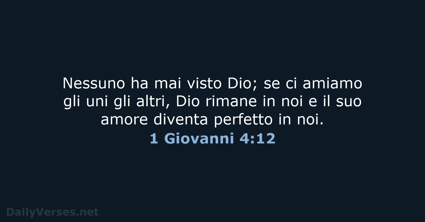 1 Giovanni 4:12 - NR06
