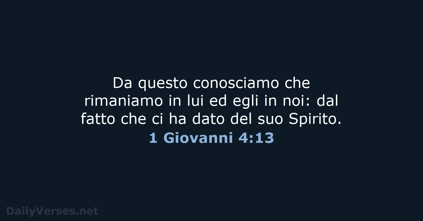 1 Giovanni 4:13 - NR06