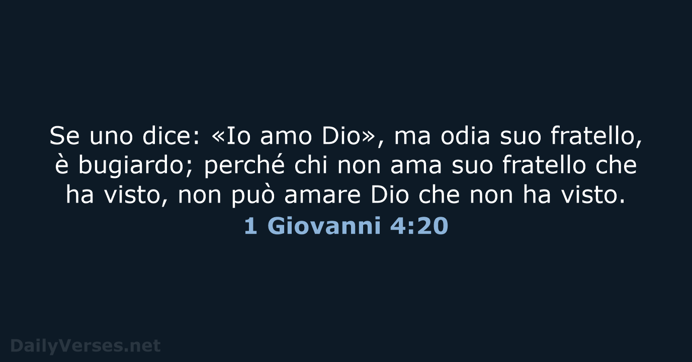 1 Giovanni 4:20 - NR06