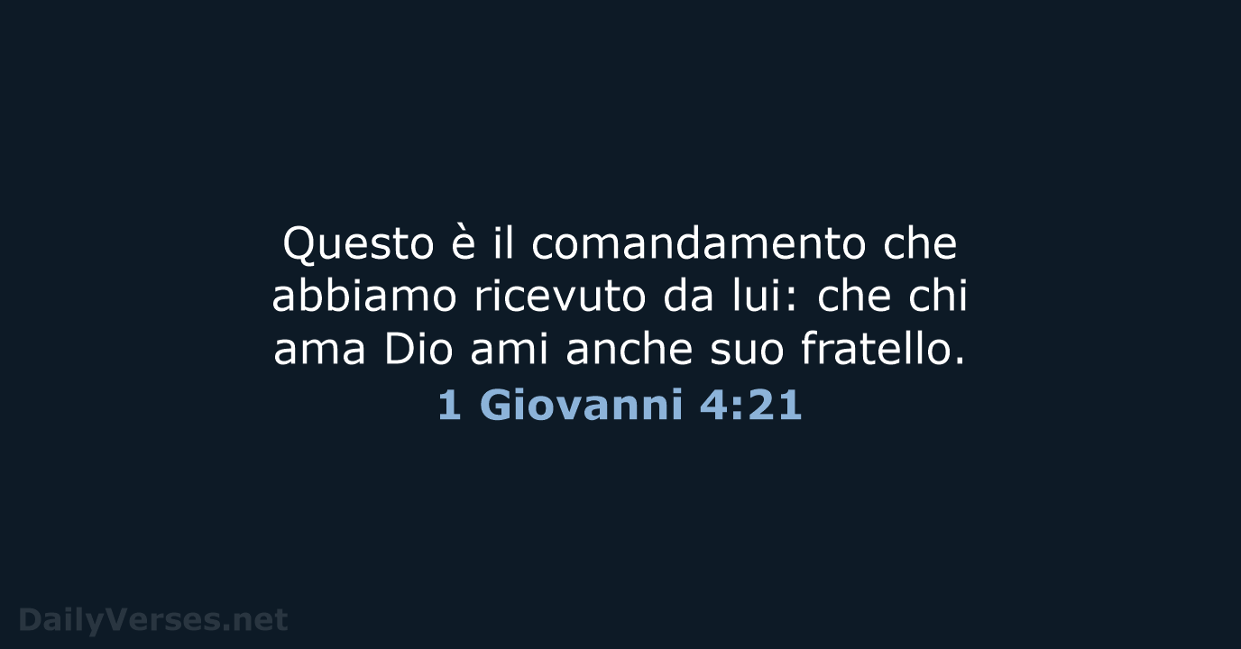 1 Giovanni 4:21 - NR06