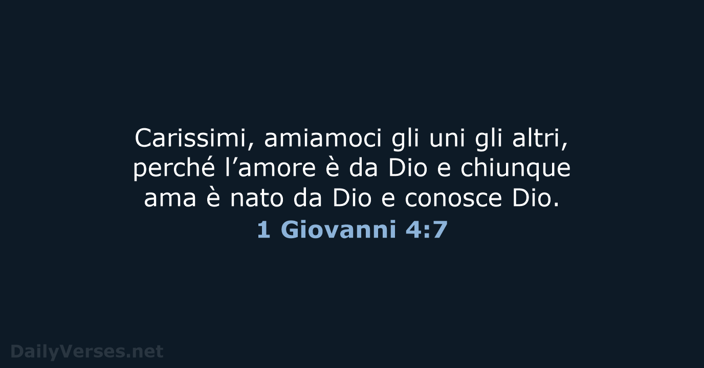 1 Giovanni 4:7 - NR06