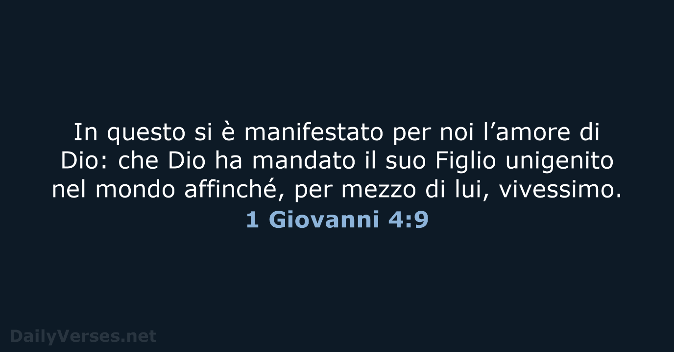 1 Giovanni 4:9 - NR06