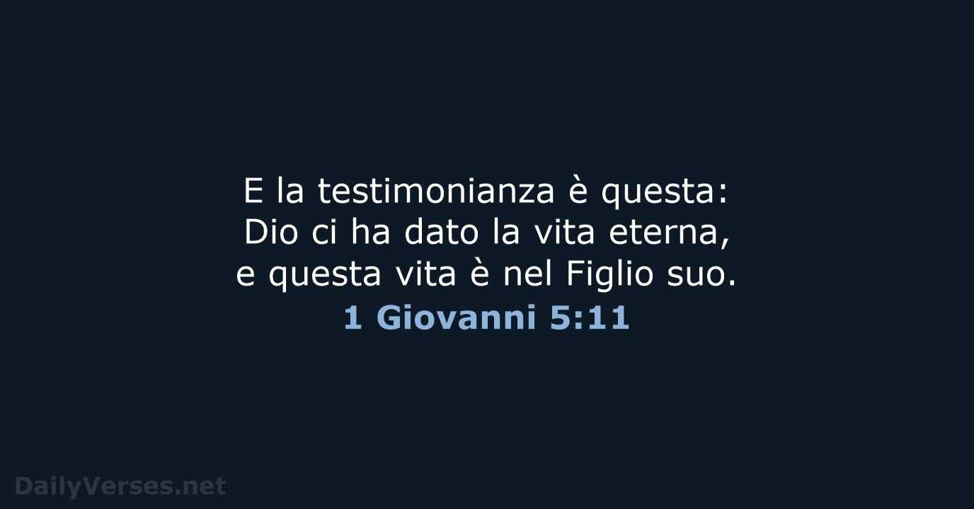 1 Giovanni 5:11 - NR06