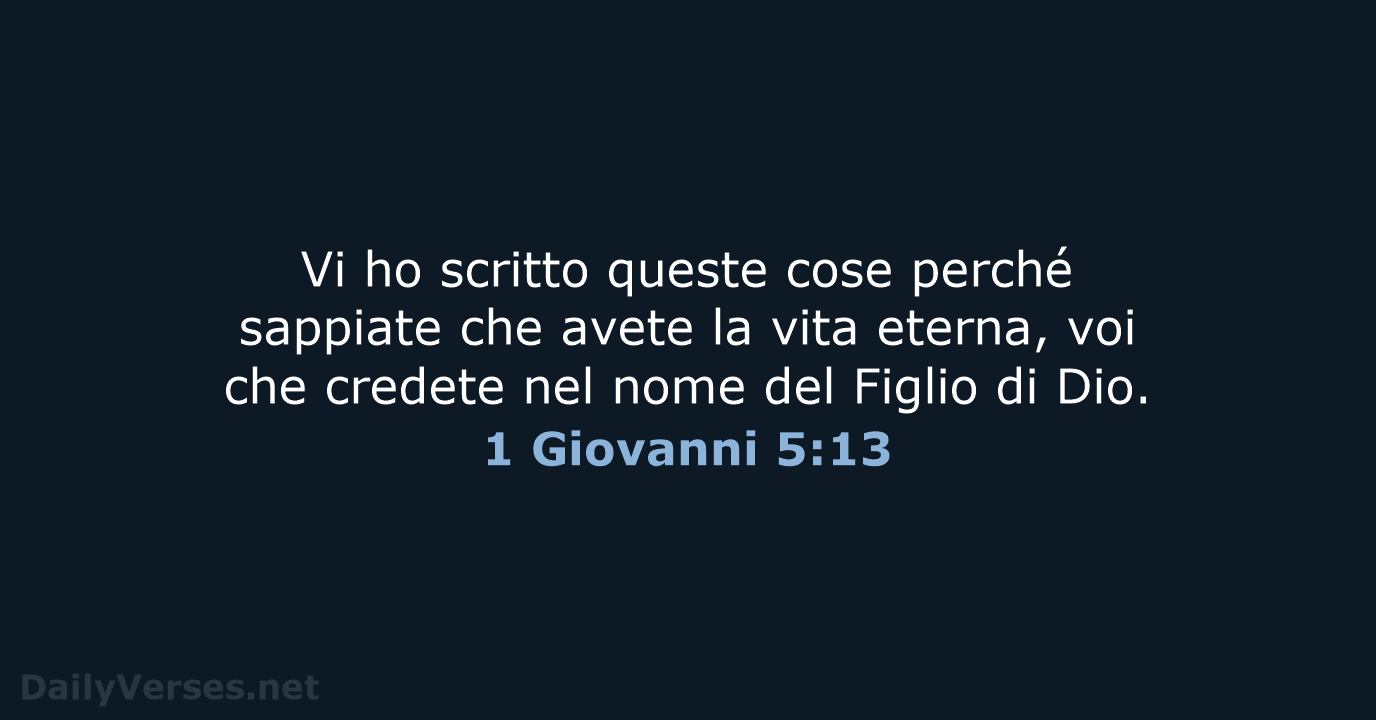 1 Giovanni 5:13 - NR06