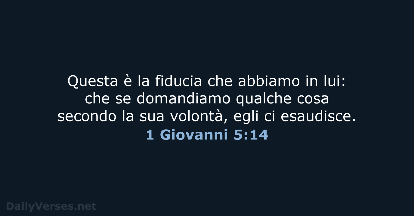 1 Giovanni 5:14 - NR06