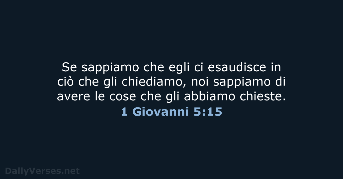 1 Giovanni 5:15 - NR06