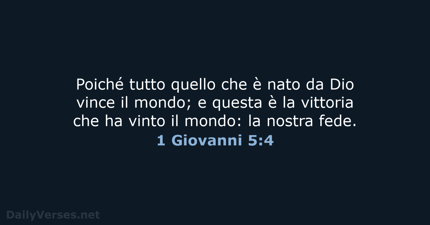 1 Giovanni 5:4 - NR06