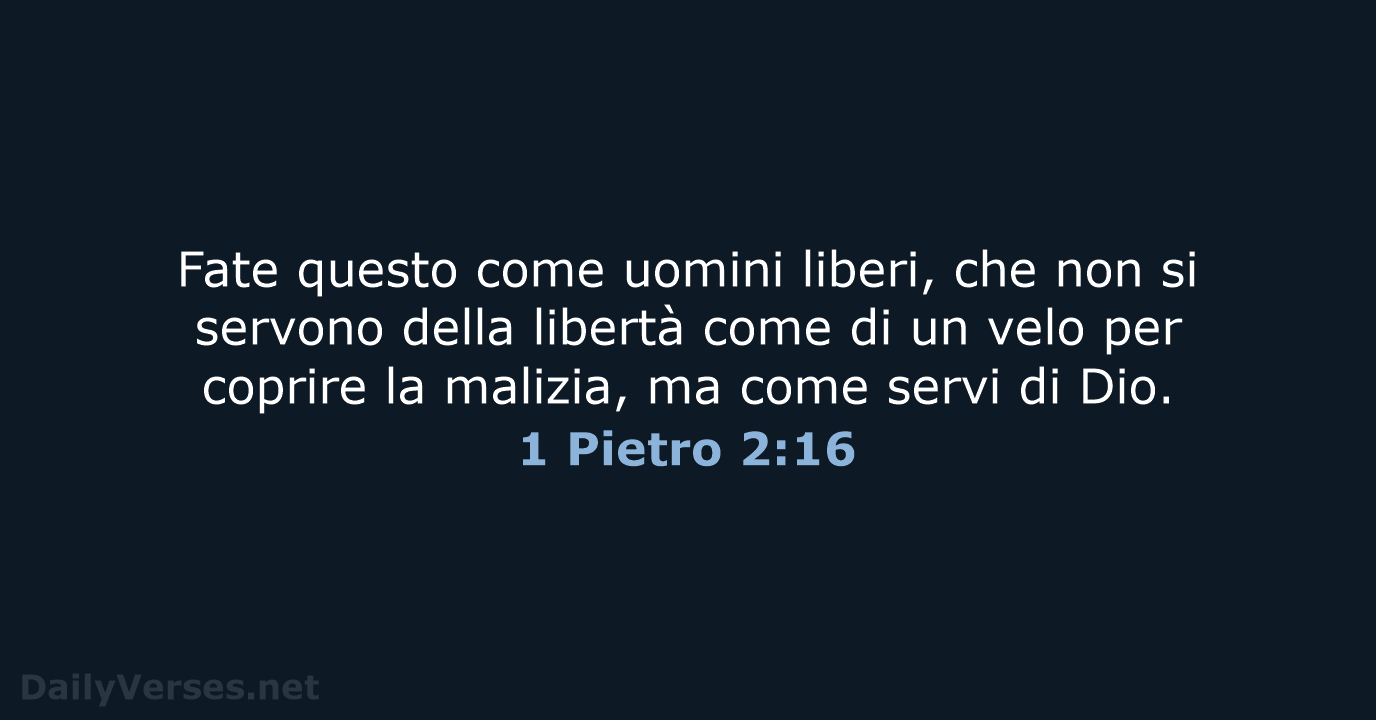 1 Pietro 2:16 - NR06
