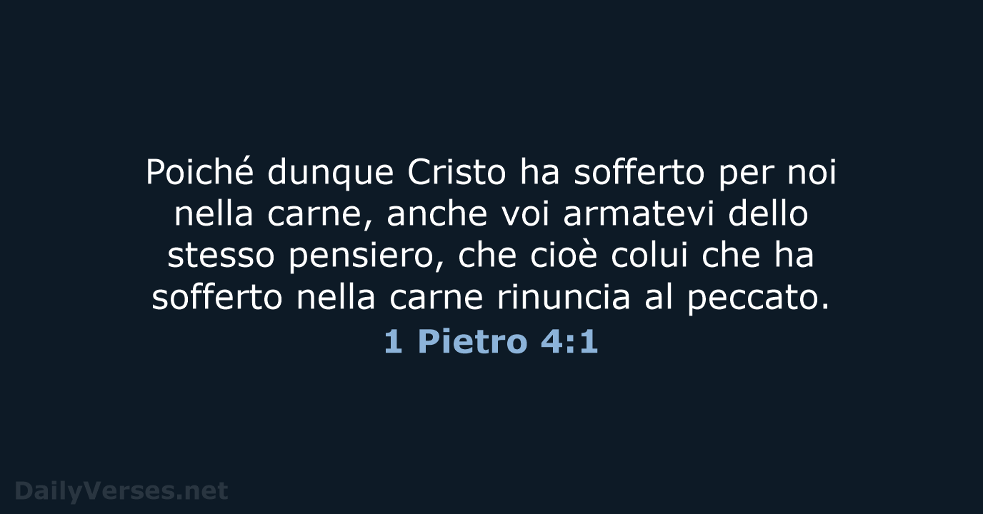 1 Pietro 4:1 - NR06