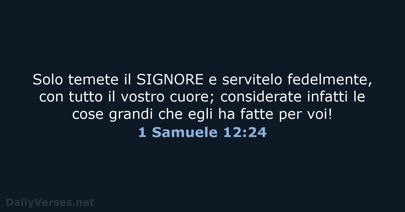 1 Samuele 12:24 - NR06