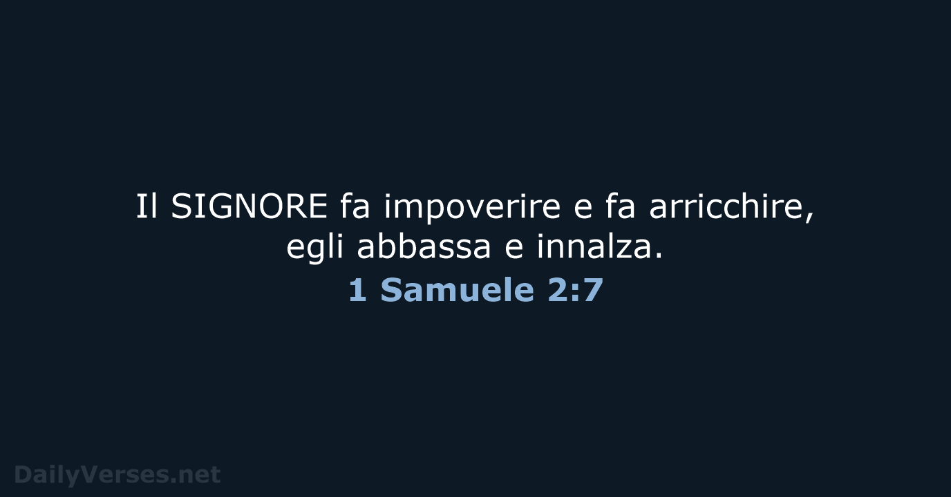1 Samuele 2:7 - NR06