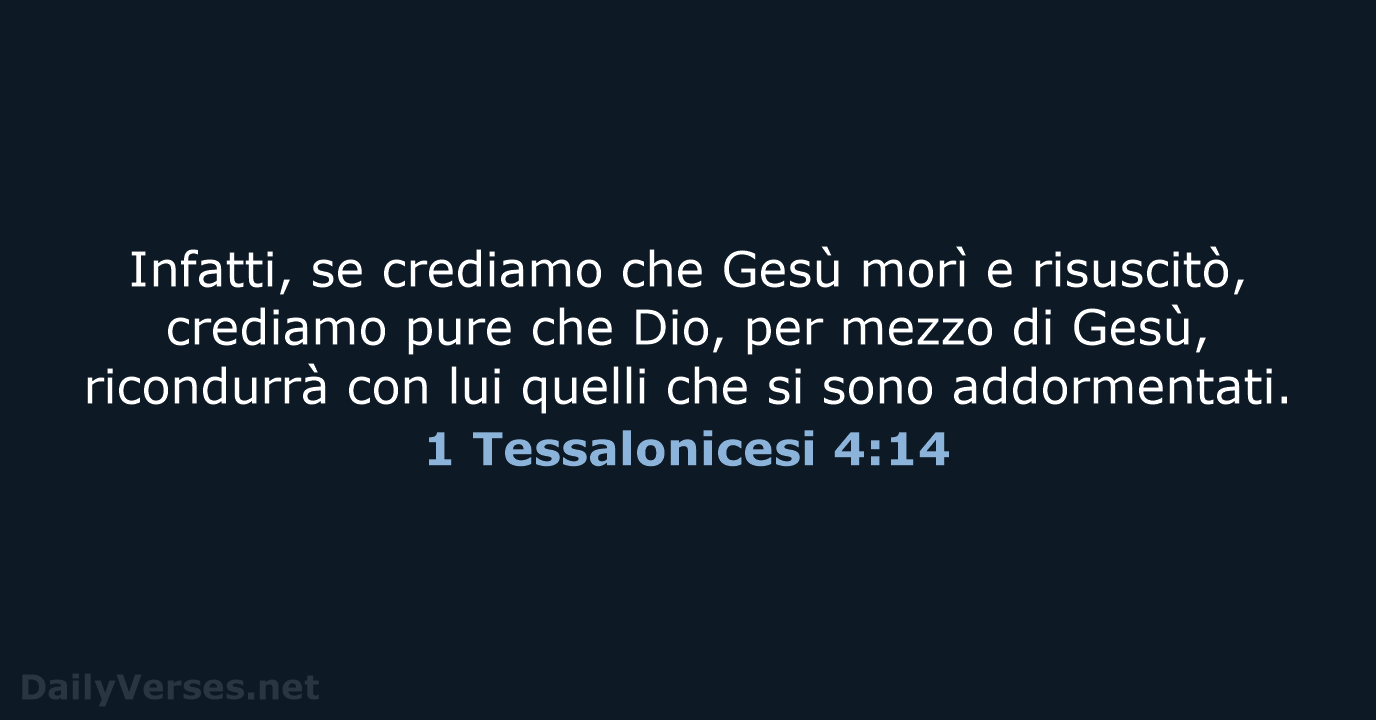 1 Tessalonicesi 4:14 - NR06