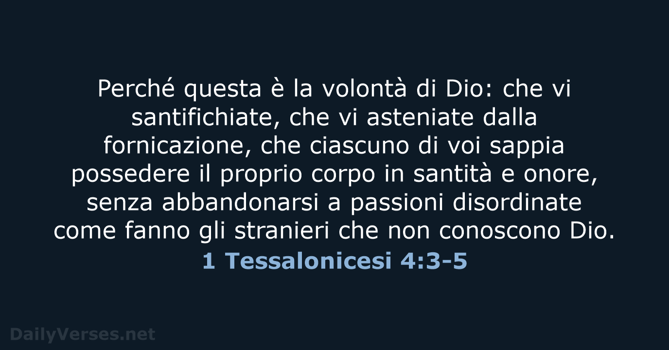 1 Tessalonicesi 4:3-5 - NR06