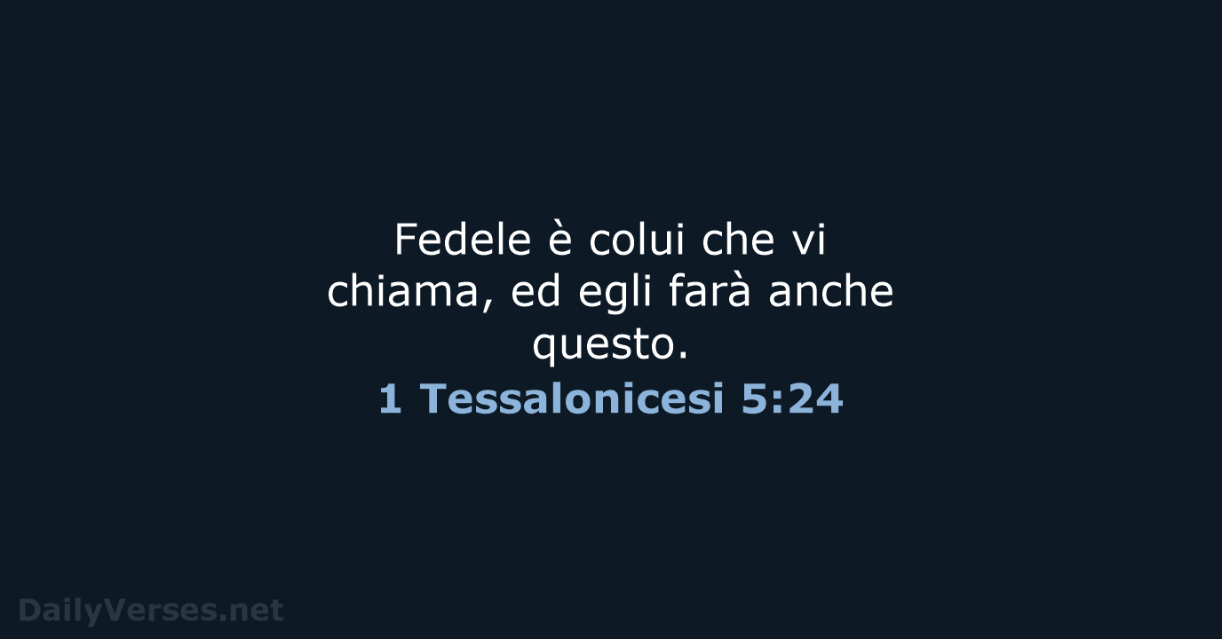 1 Tessalonicesi 5:24 - NR06