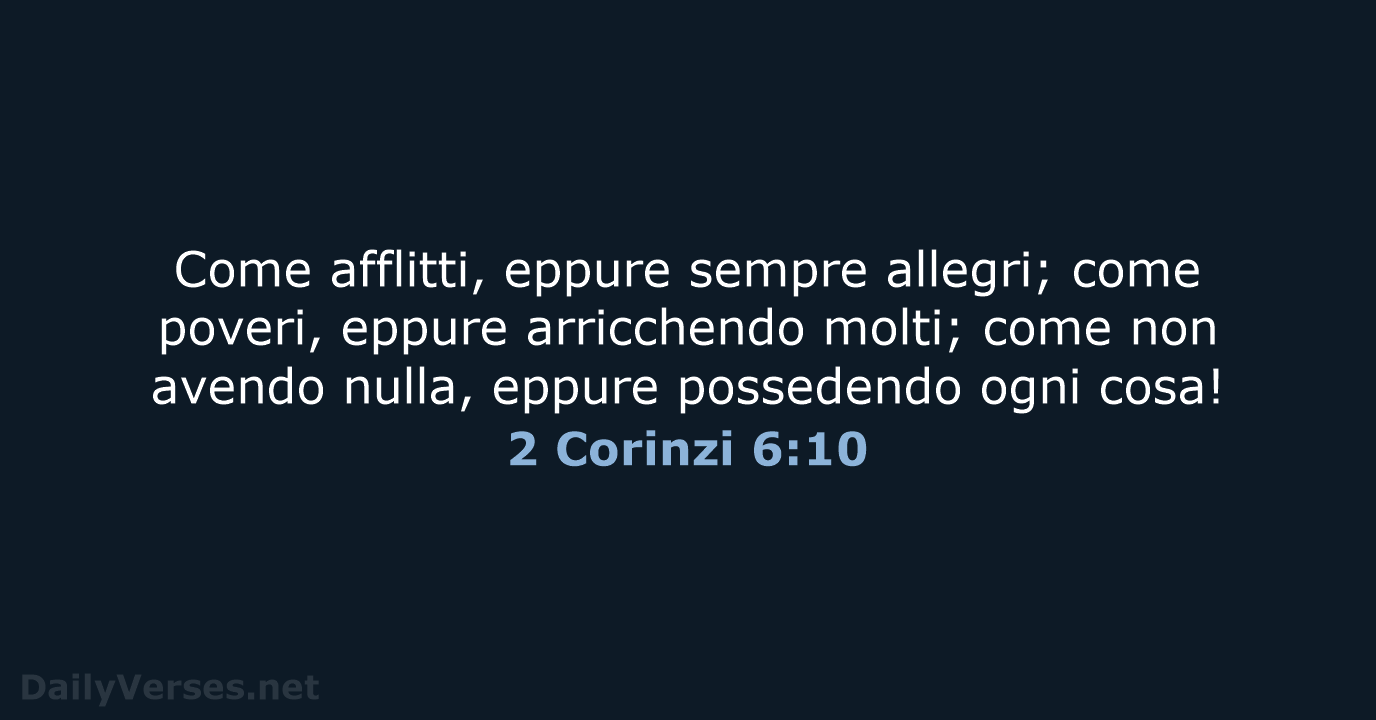 2 Corinzi 6:10 - NR06