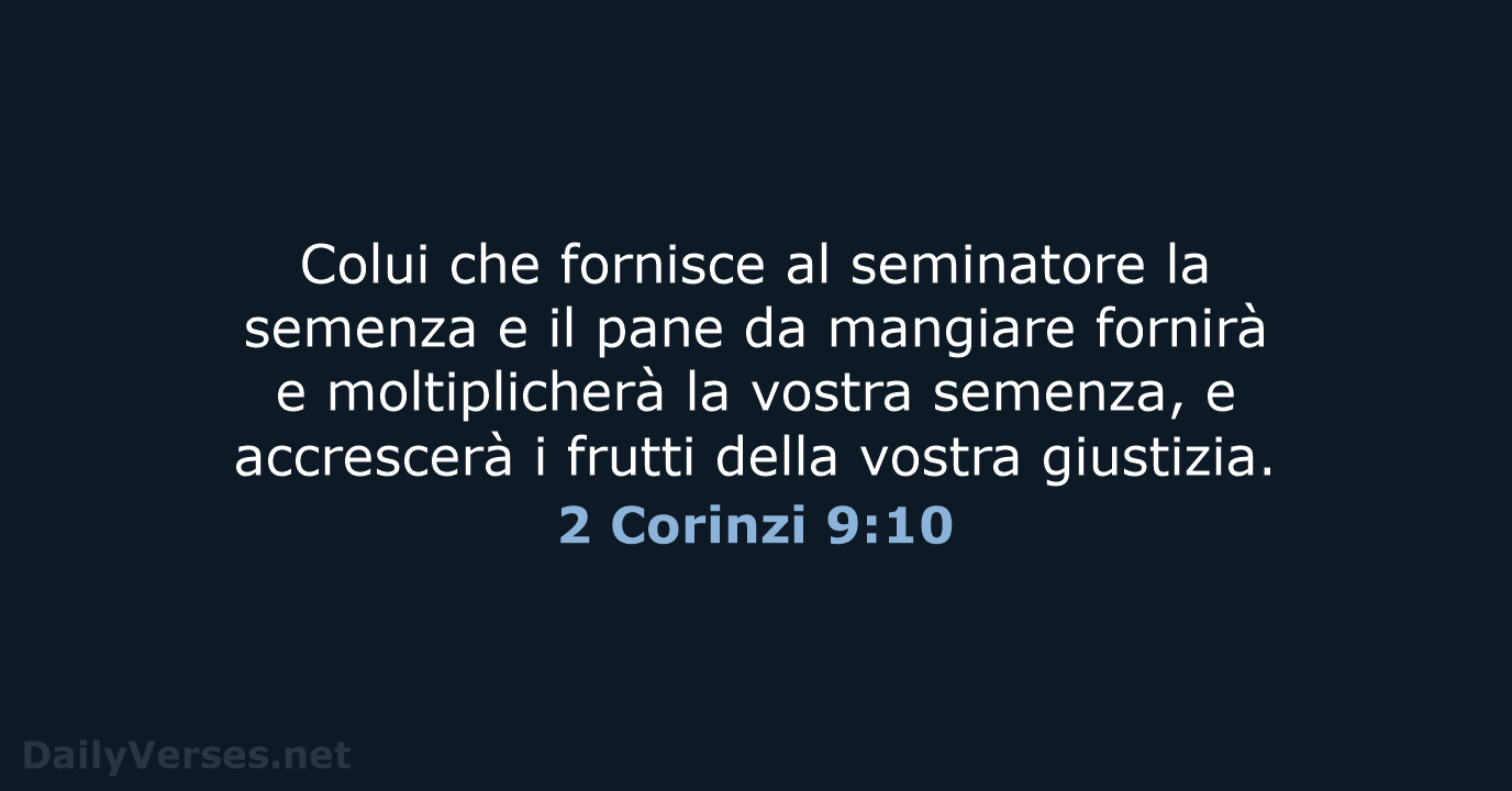 2 Corinzi 9:10 - NR06