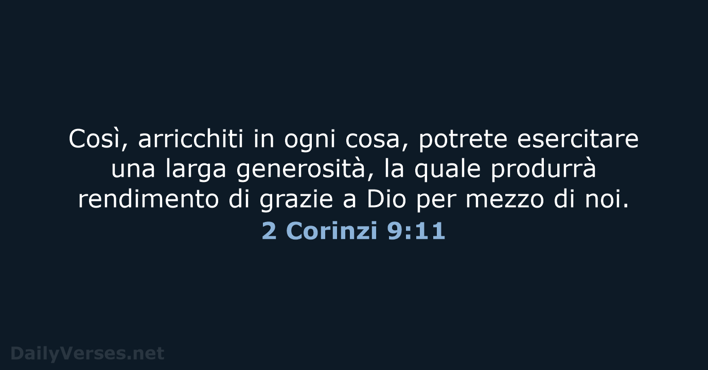 2 Corinzi 9:11 - NR06