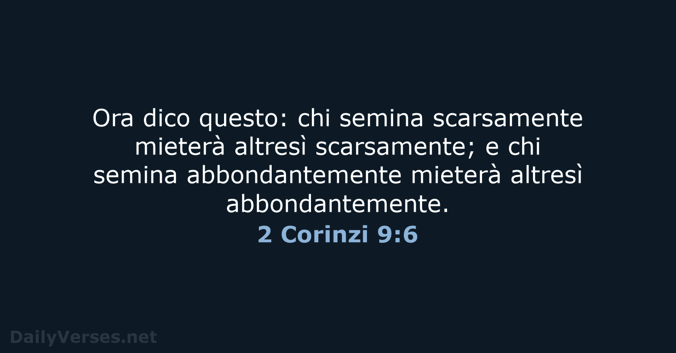 2 Corinzi 9:6 - NR06