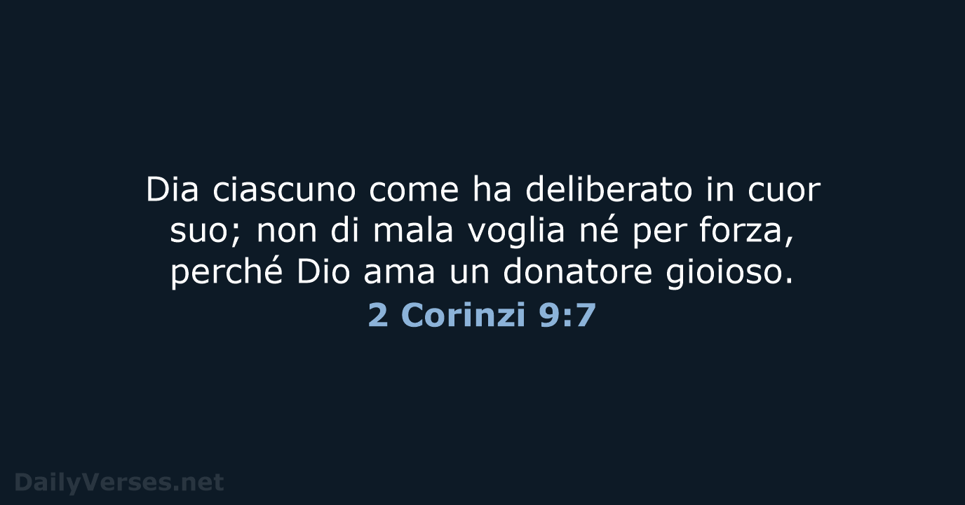 2 Corinzi 9:7 - NR06