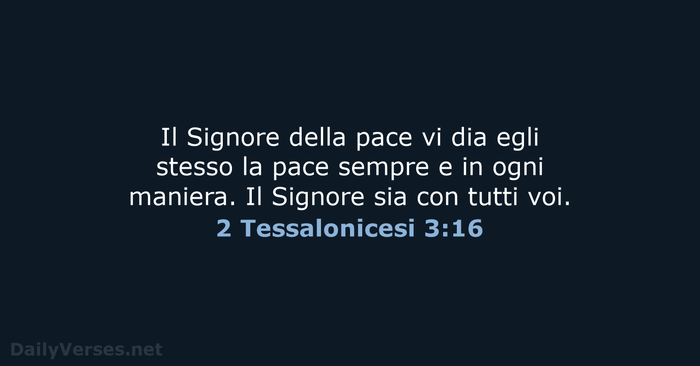 2 Tessalonicesi 3:16 - NR06