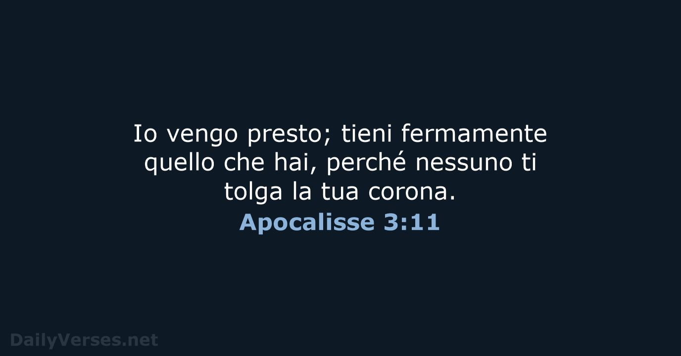 Apocalisse 3:11 - NR06