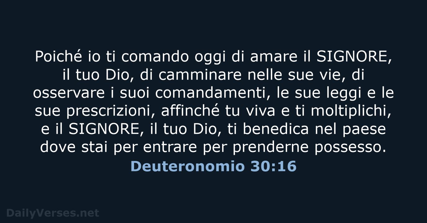 Deuteronomio 30:16 - NR06