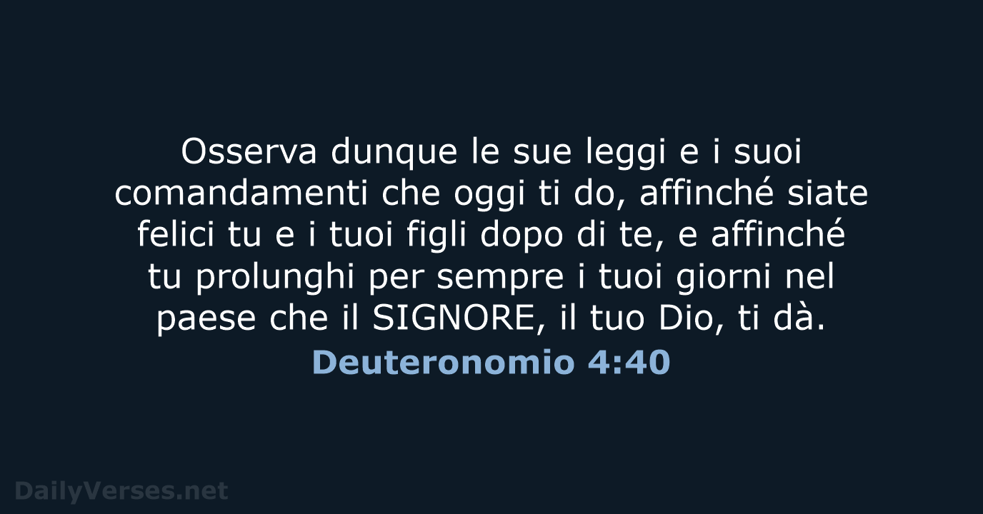 Deuteronomio 4:40 - NR06