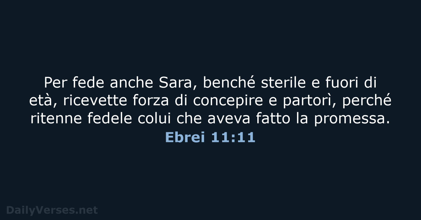 Ebrei 11:11 - NR06