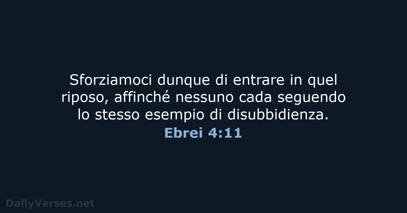 Ebrei 4:11 - NR06