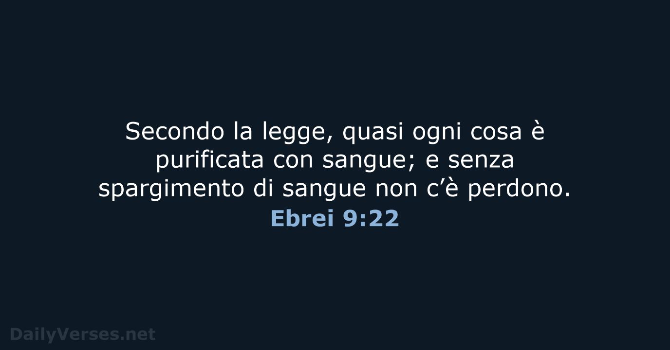 Ebrei 9:22 - NR06
