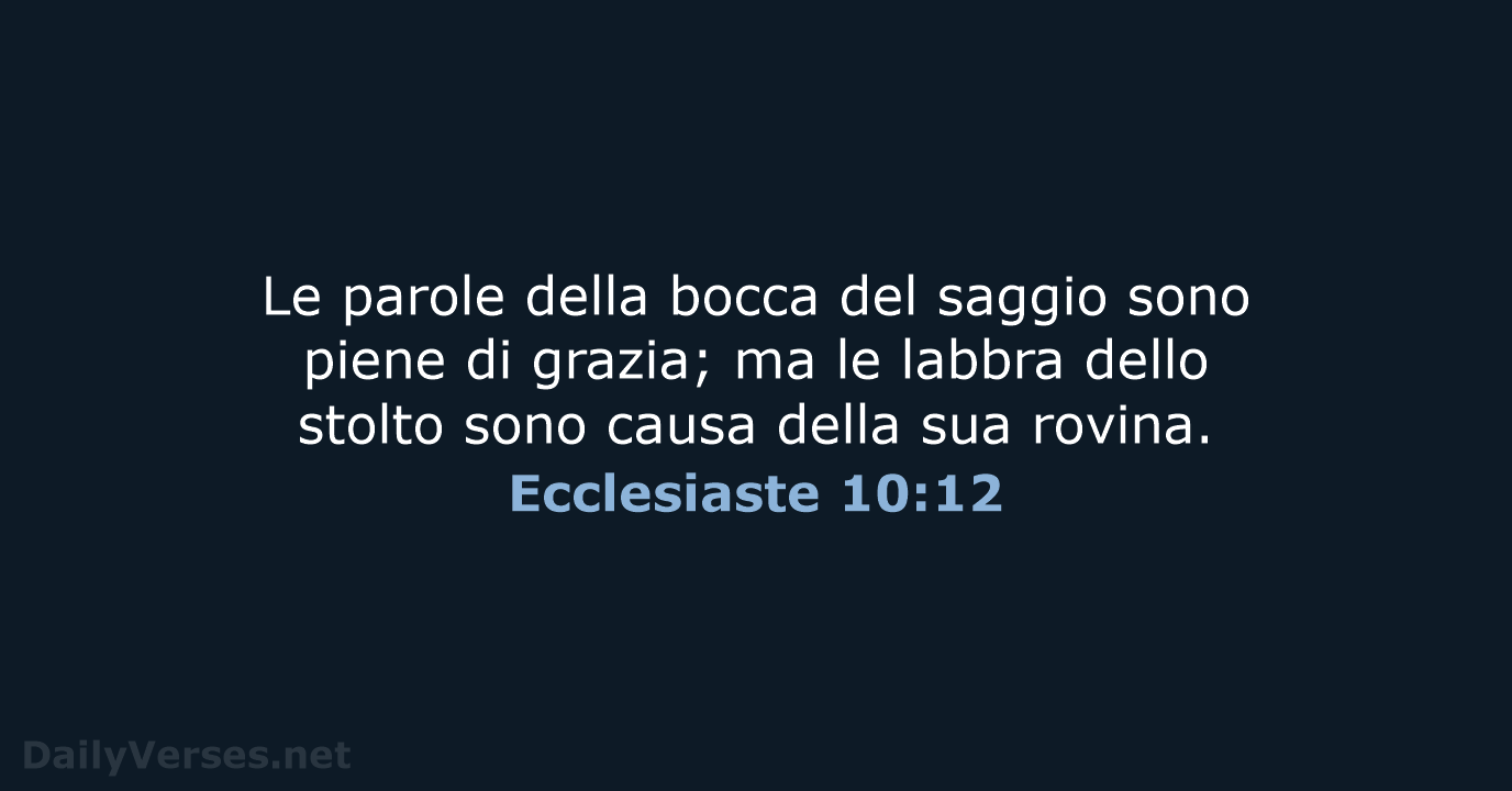 Ecclesiaste 10:12 - NR06