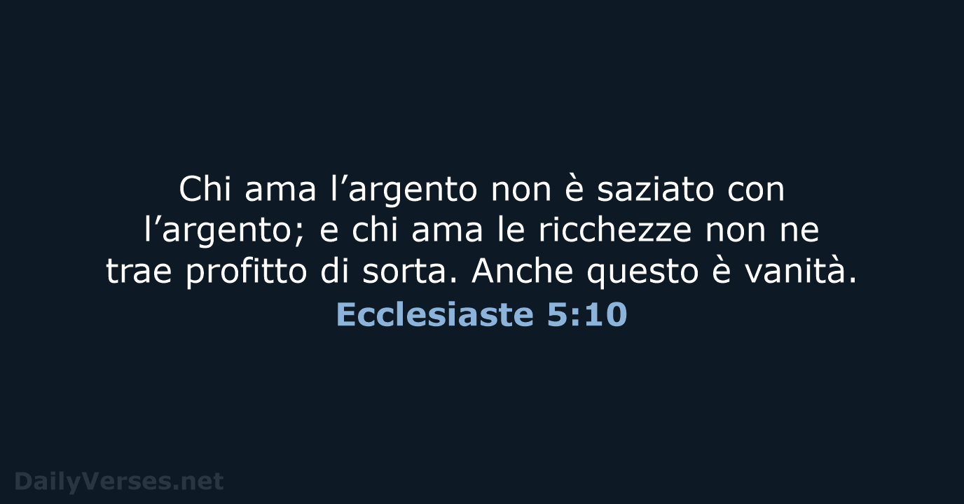 Ecclesiaste 5:10 - NR06