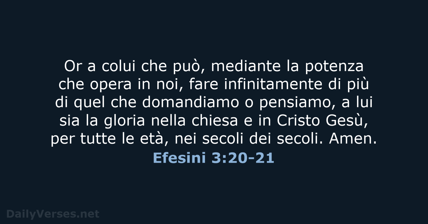 Efesini 3:20-21 - NR06