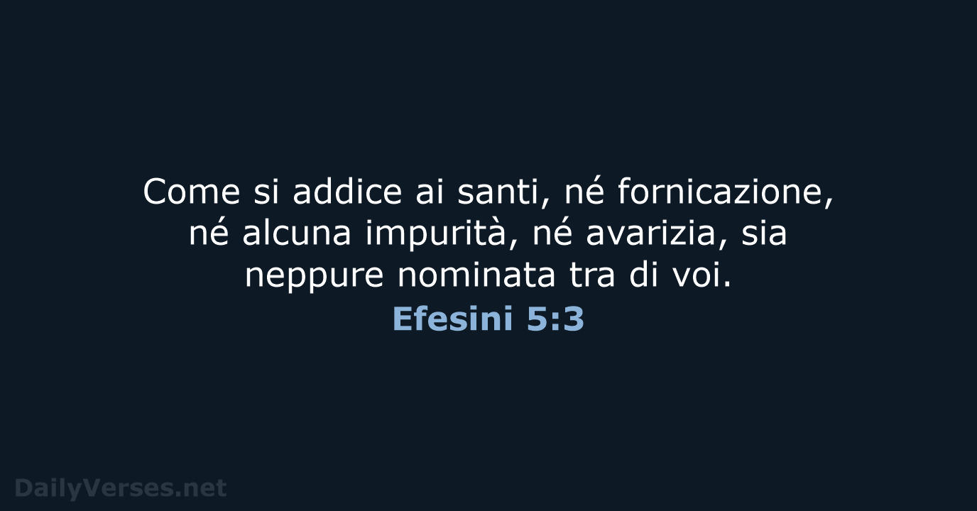 Efesini 5:3 - NR06