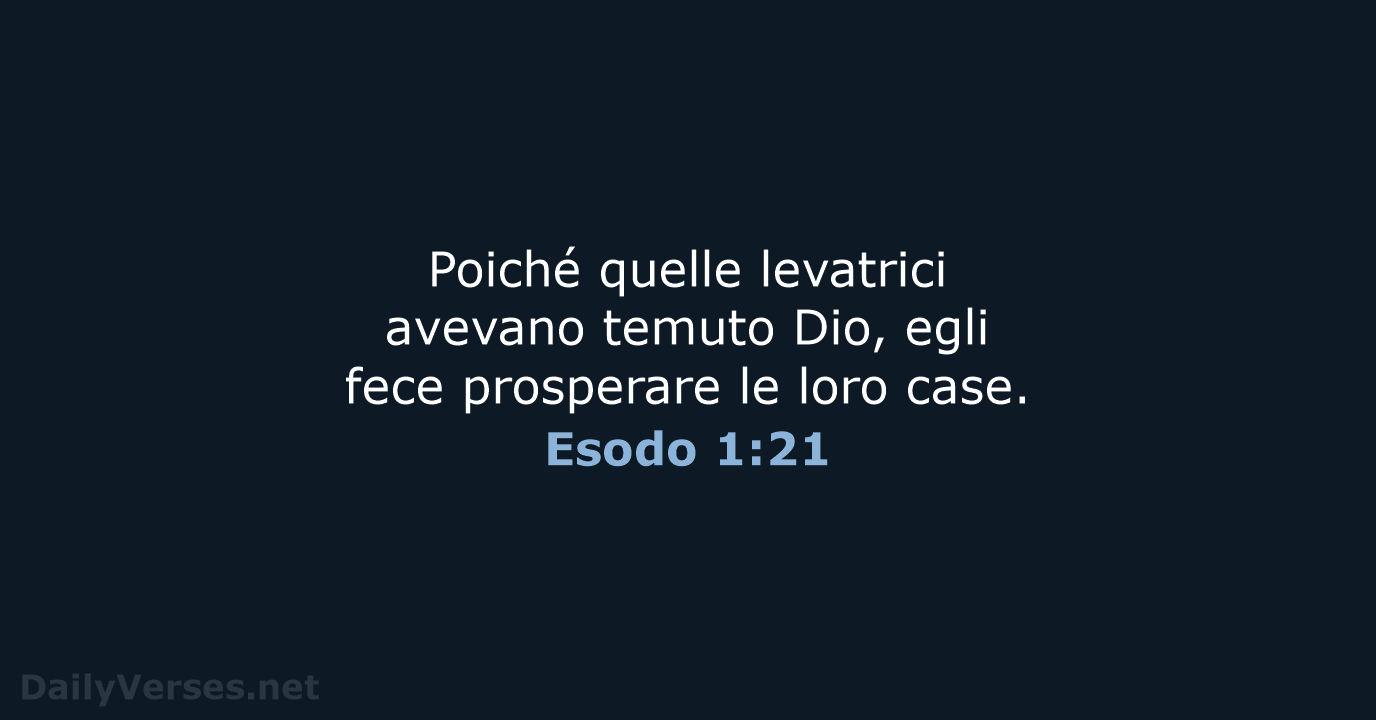 Esodo 1:21 - NR06