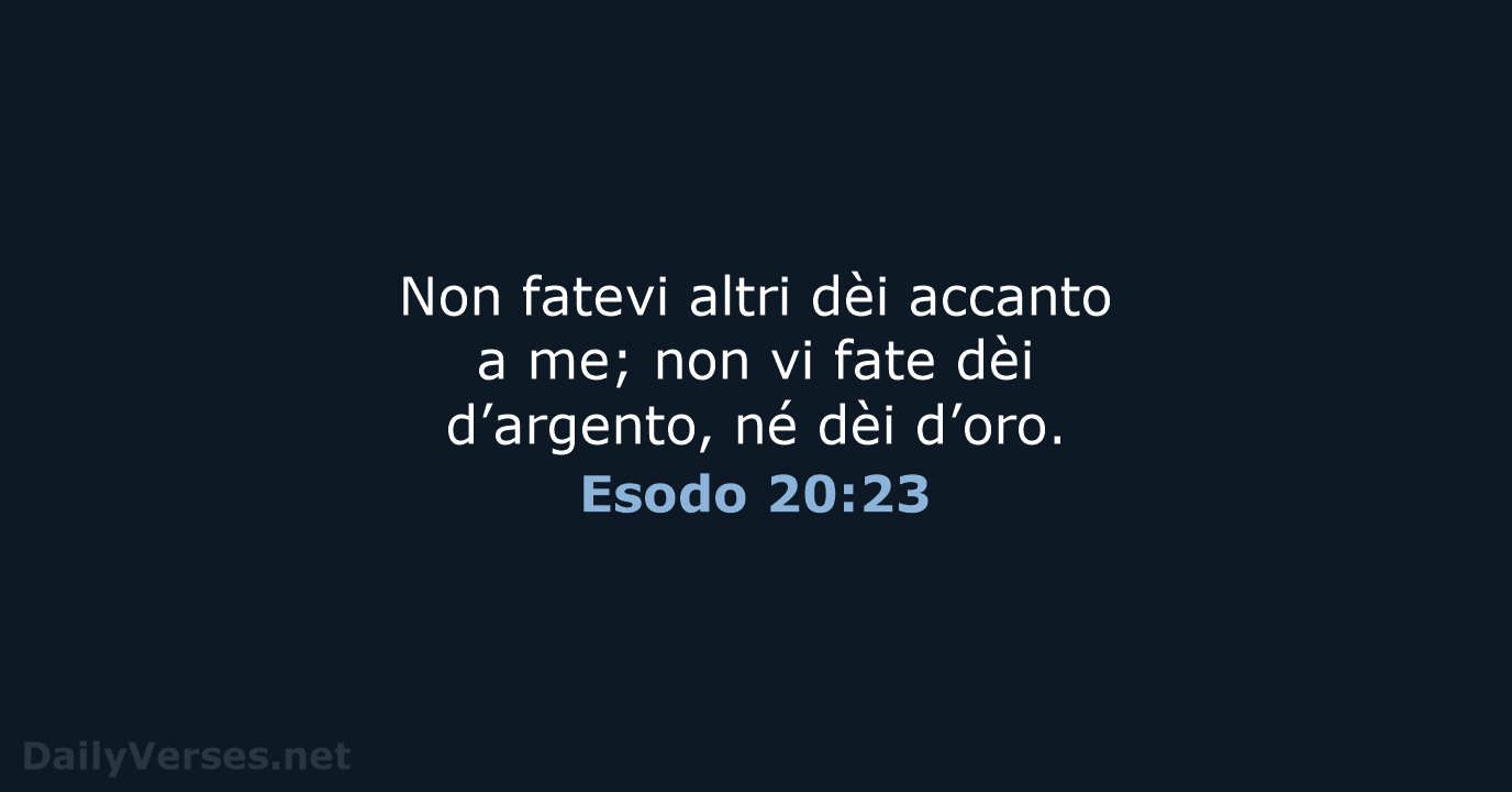 Esodo 20:23 - NR06