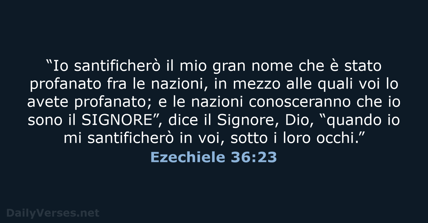 Ezechiele 36:23 - NR06