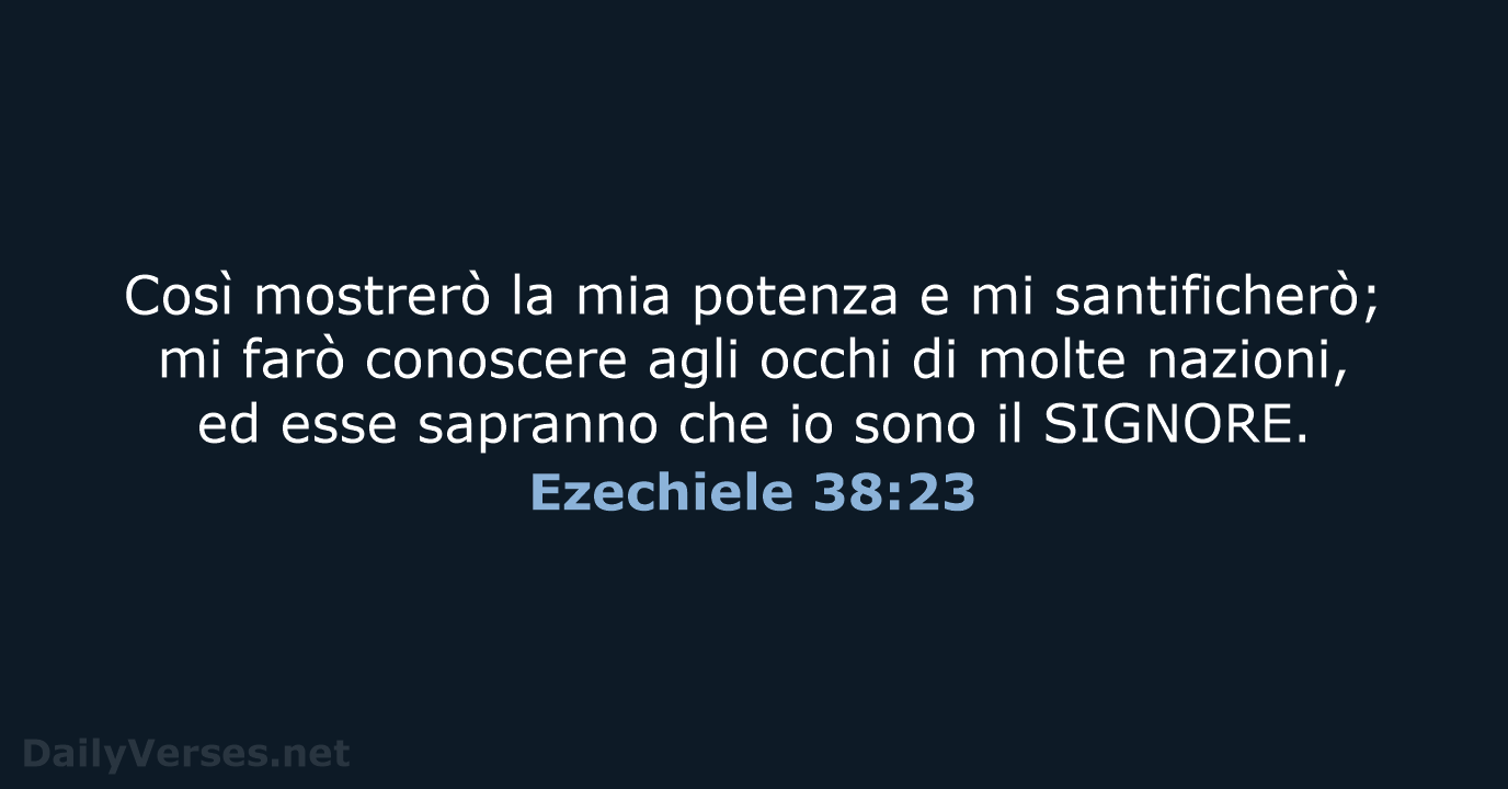 Ezechiele 38:23 - NR06