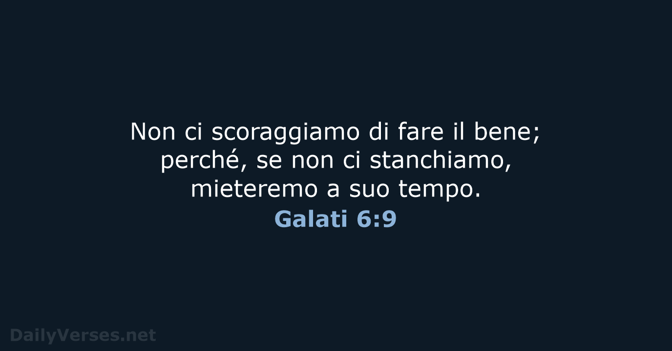 Galati 6:9 - NR06