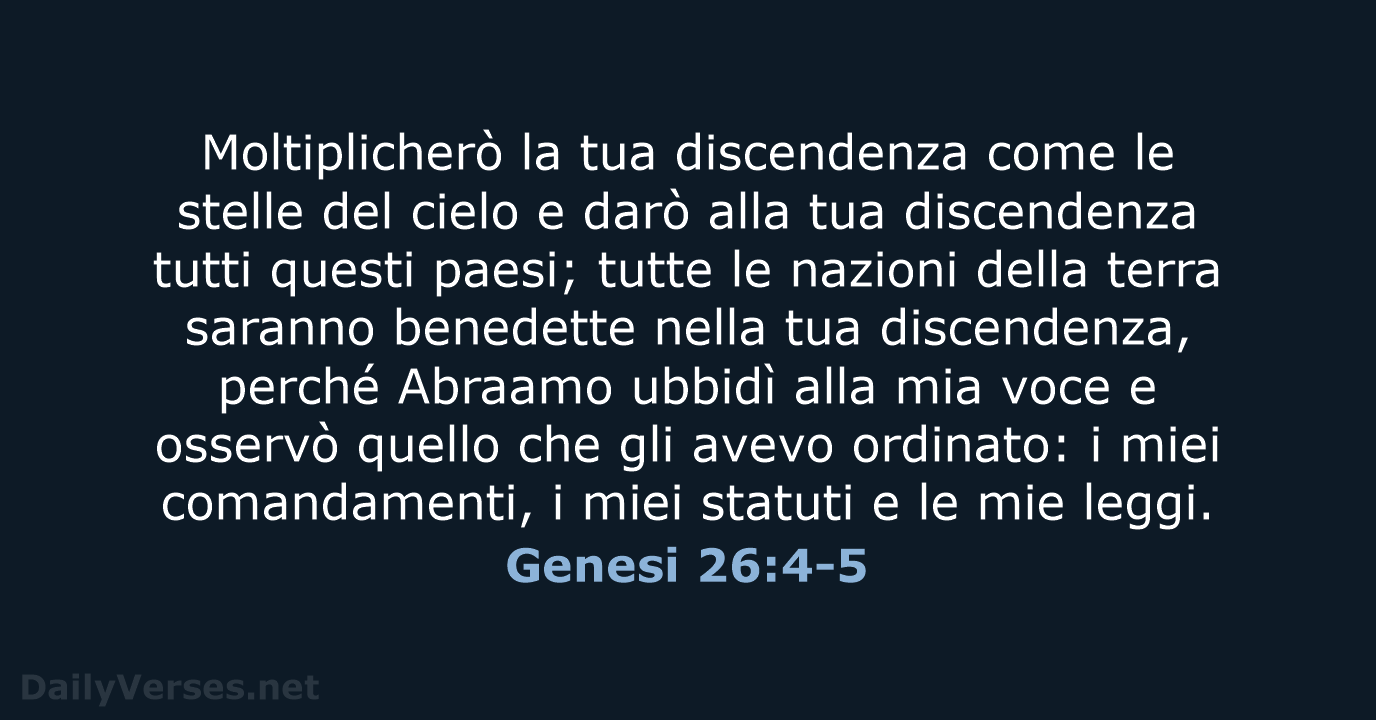 Genesi 26:4-5 - NR06