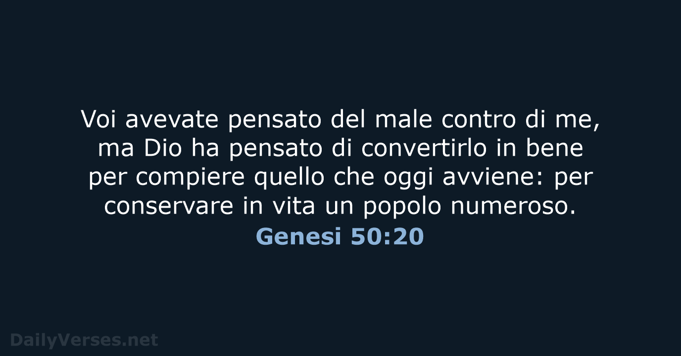 Genesi 50:20 - NR06