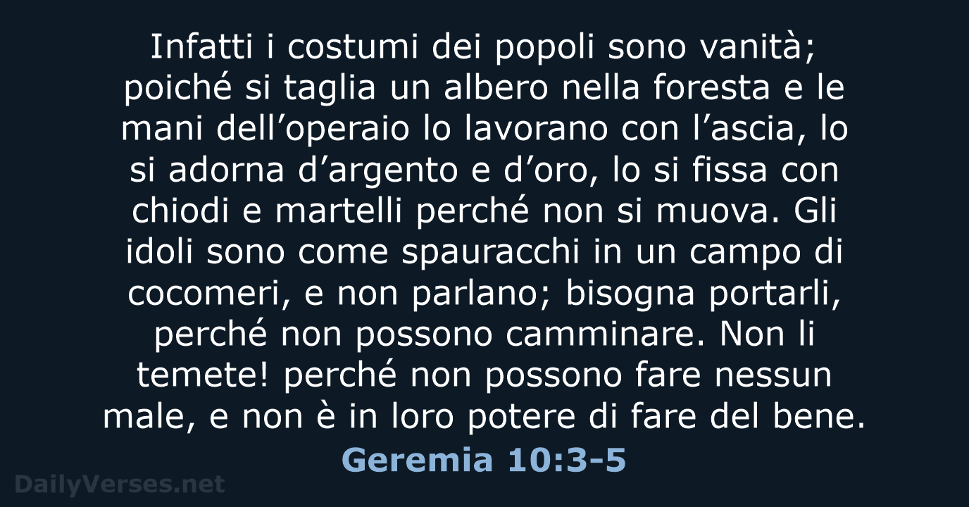 Geremia 10:3-5 - NR06