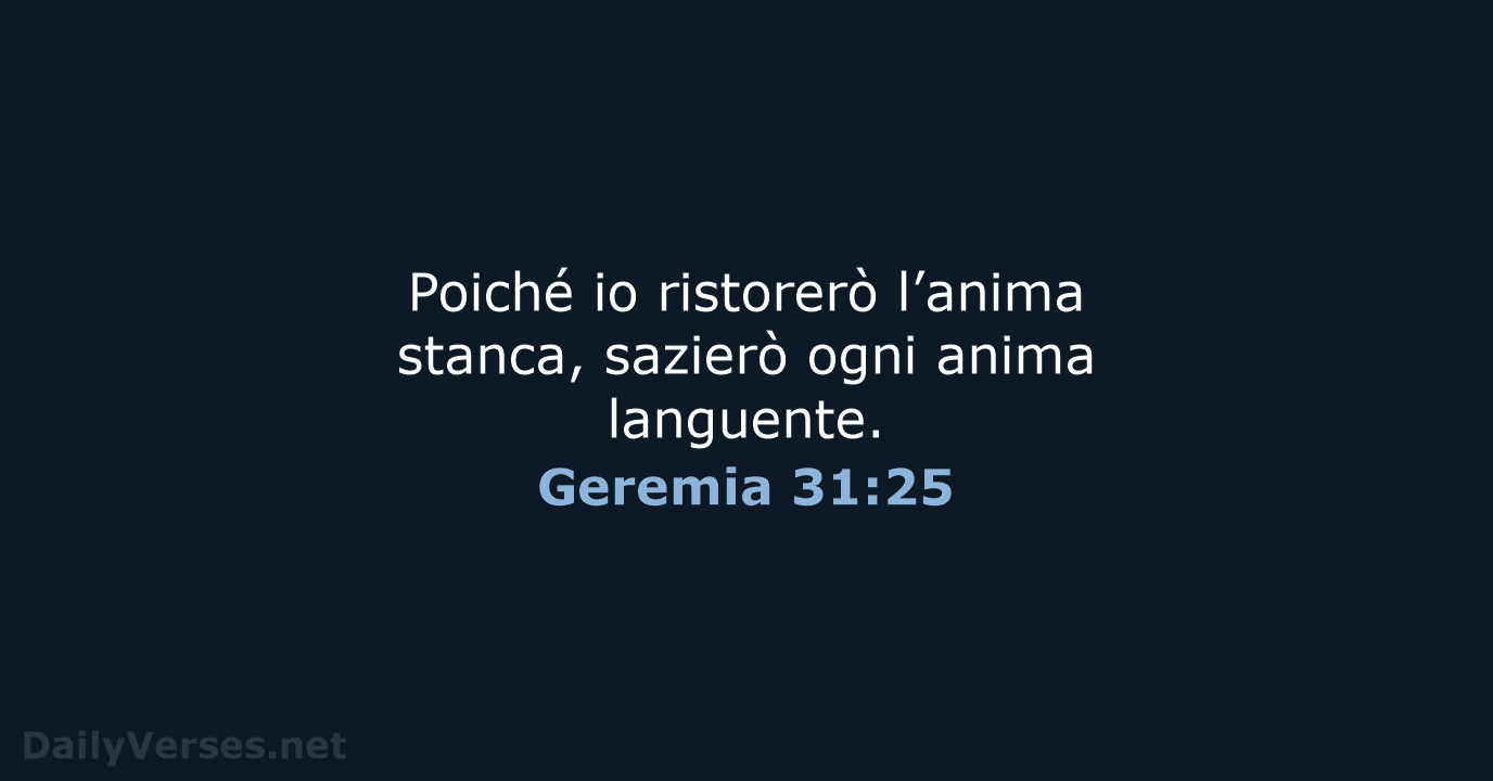 Geremia 31:25 - NR06