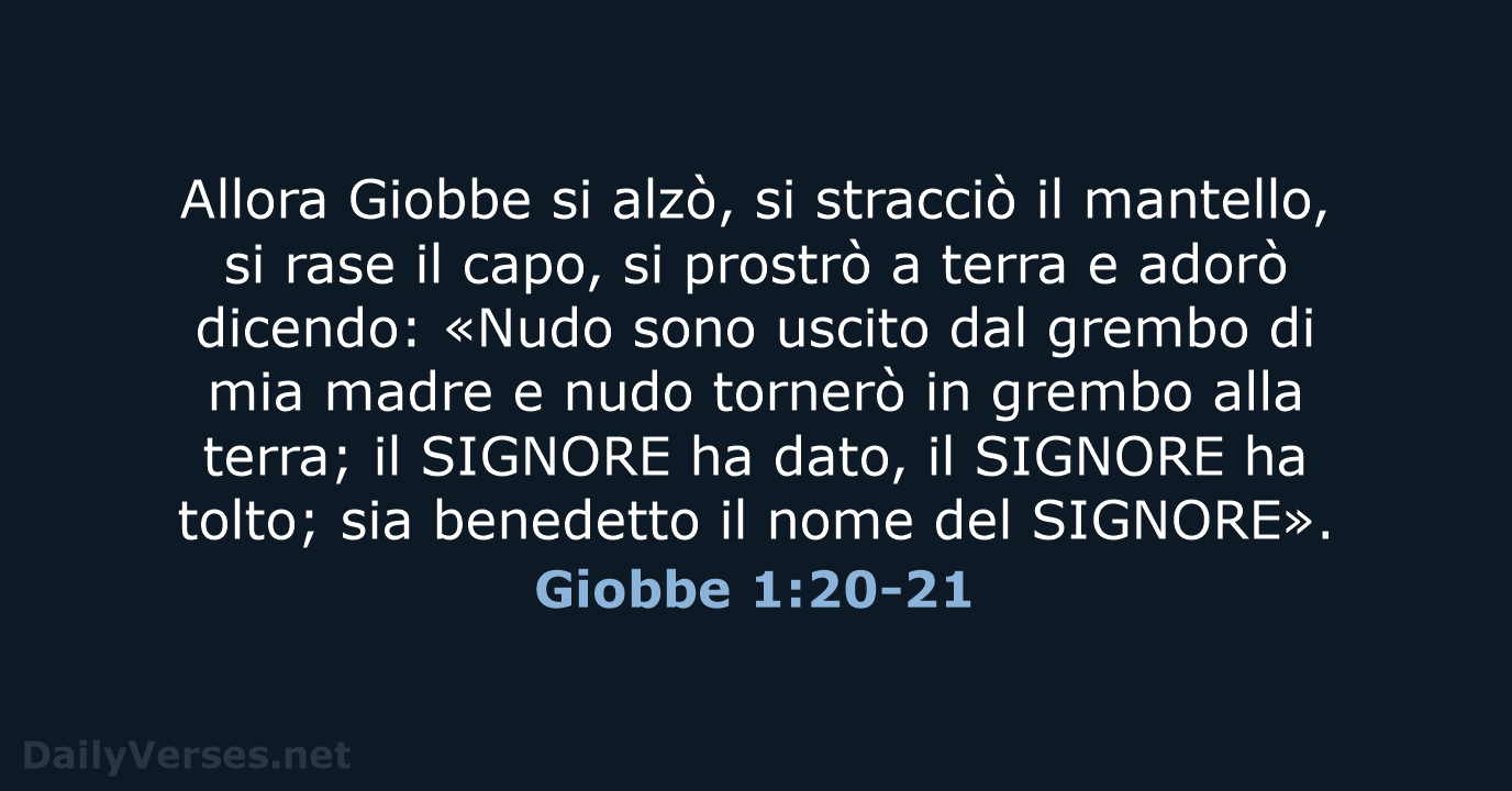 Giobbe 1:20-21 - NR06