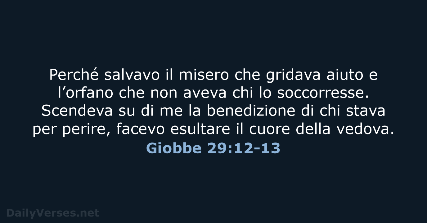 Giobbe 29:12-13 - NR06