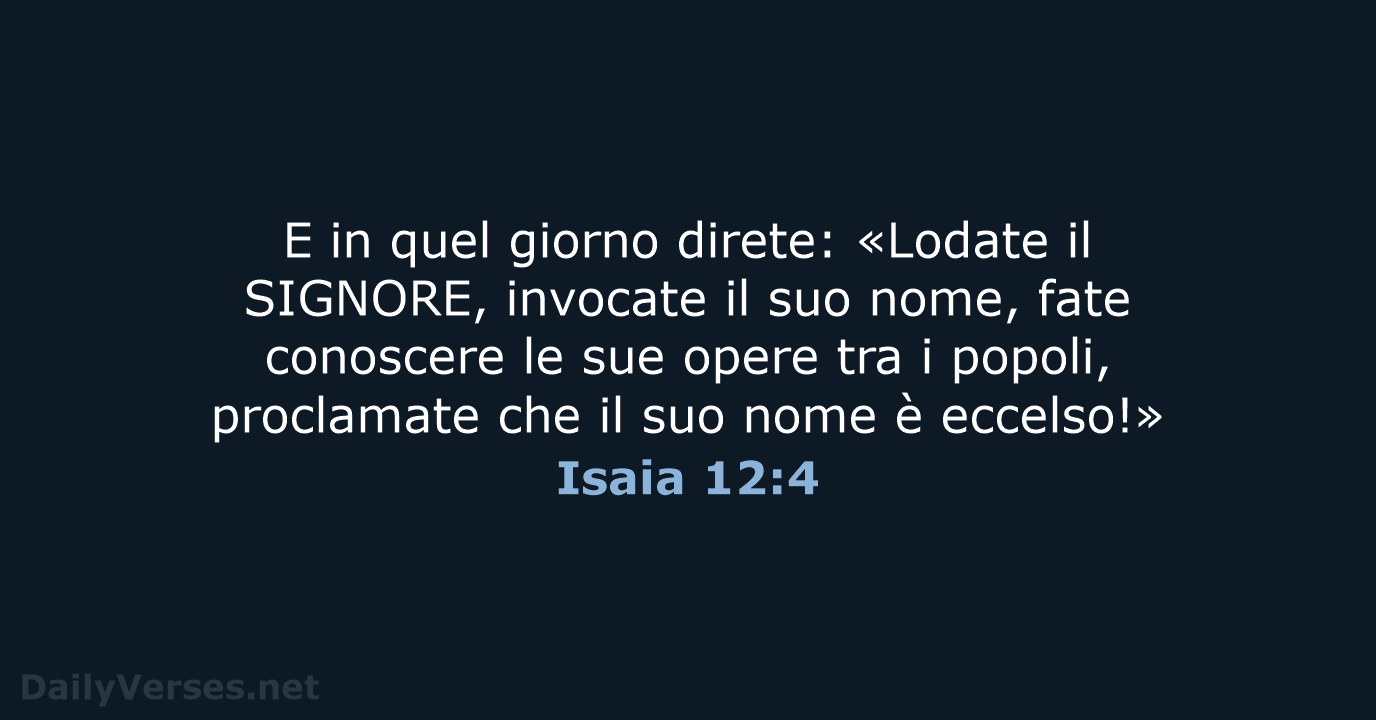 Isaia 12:4 - NR06