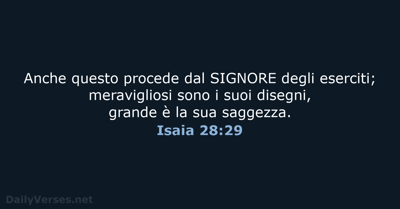 Isaia 28:29 - NR06