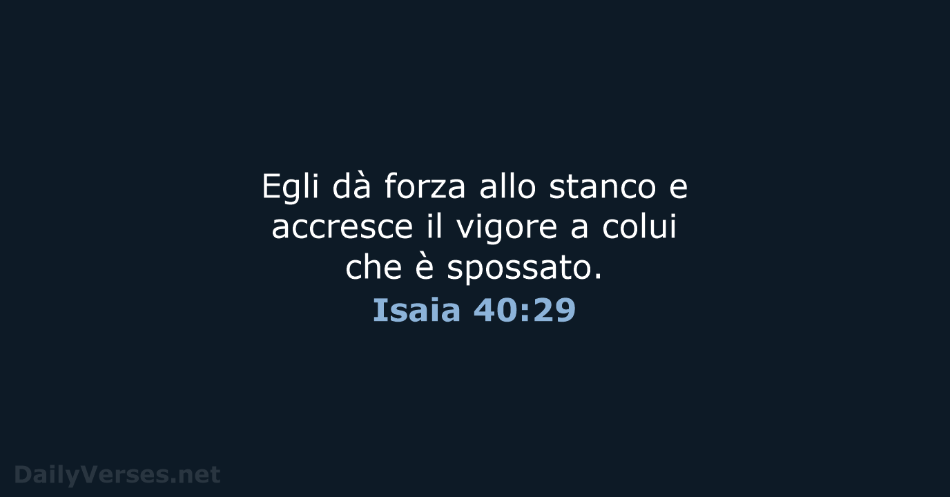 Isaia 40:29 - NR06